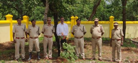 Tree plantation programme at Crematorium in Sacorda