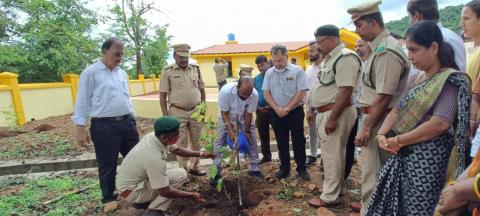 Tree plantation programme at Crematorium in Sacorda