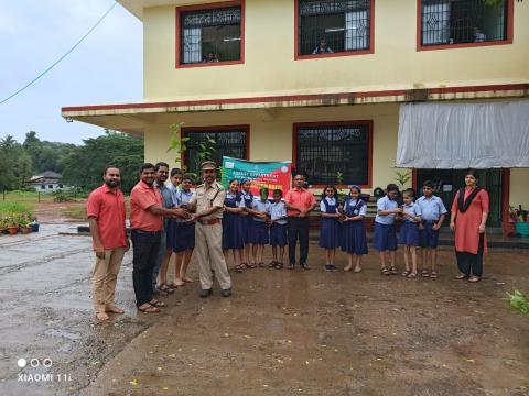 Tree plantation program in Hegdewar School,  Ponda