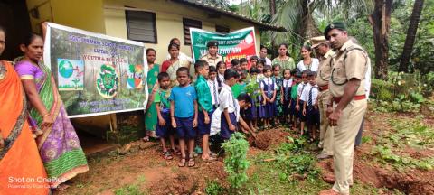 Vanamostav tree planting and distribution of seedlings  Government primary school in Choraunem, Sattari Goa